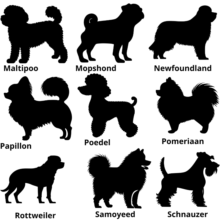 Extra's voor paspoorthoesje - Silhouet hondenras