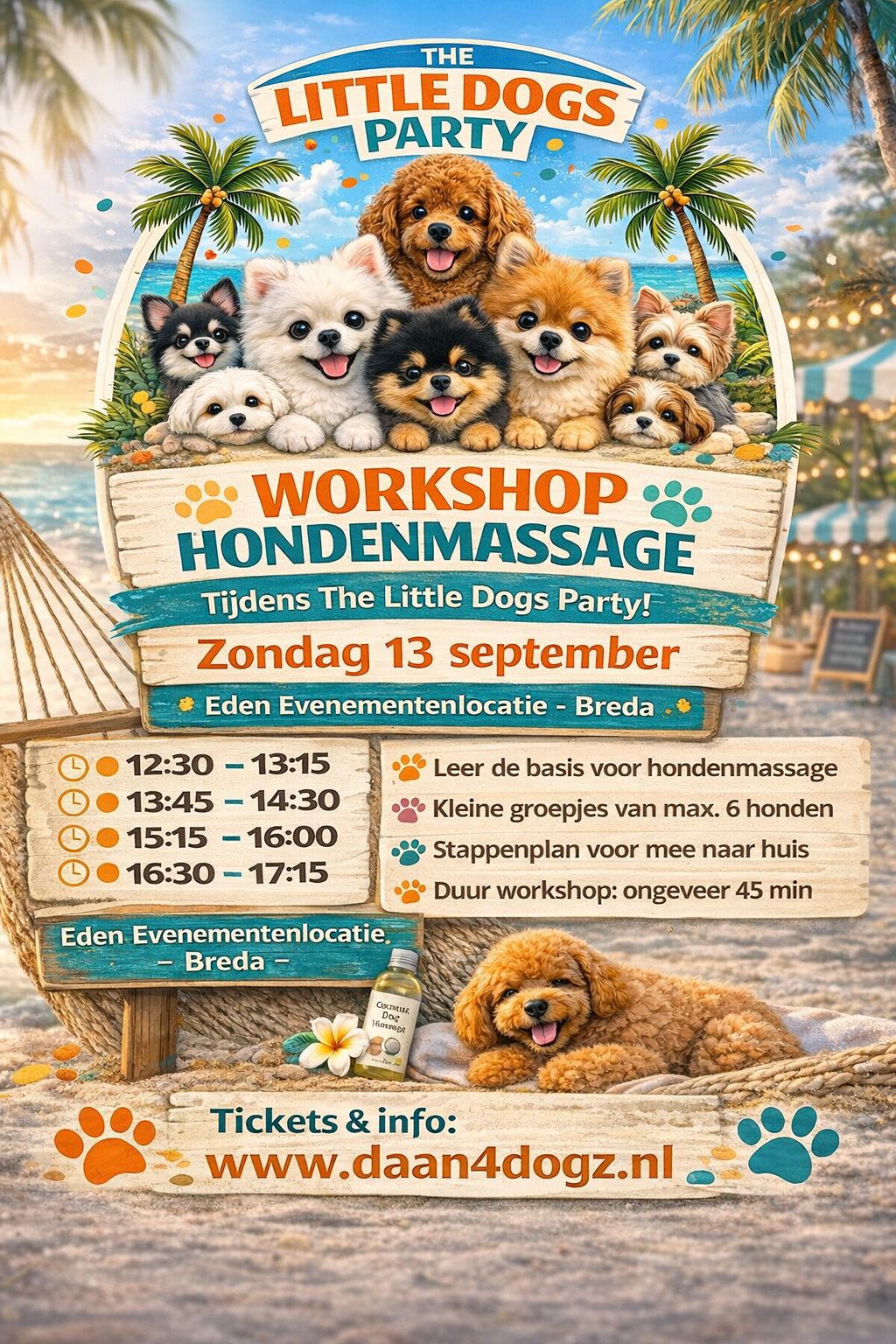 Ticket Workshop Hondenmassage - The Little Dogs Party