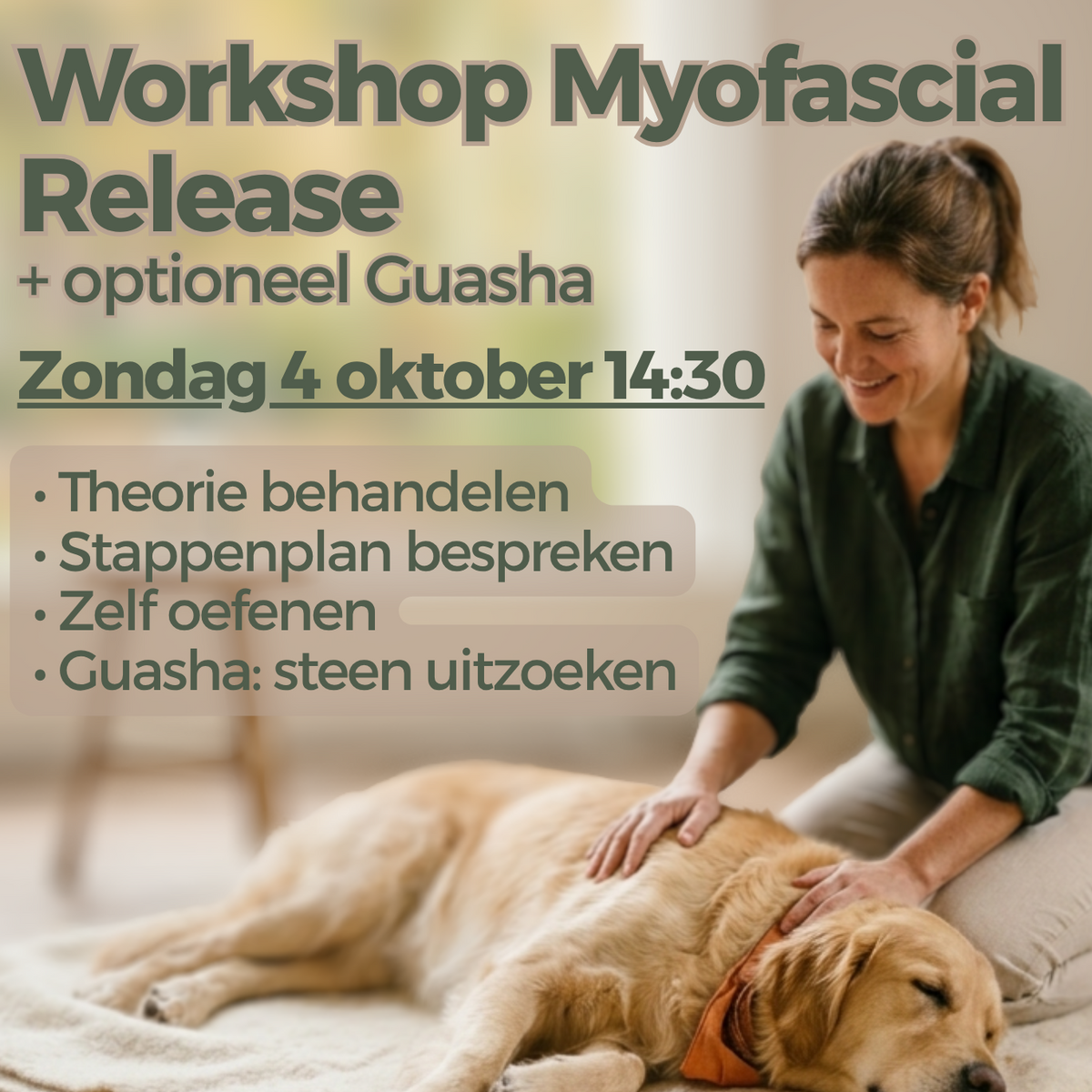 Workshop Myofascial Release (+ Optioneel Guasha) | 4 oktober om 14:30