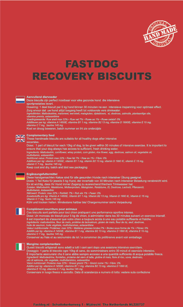 Fastdog Dog Recovery Biscuits - 500 gram