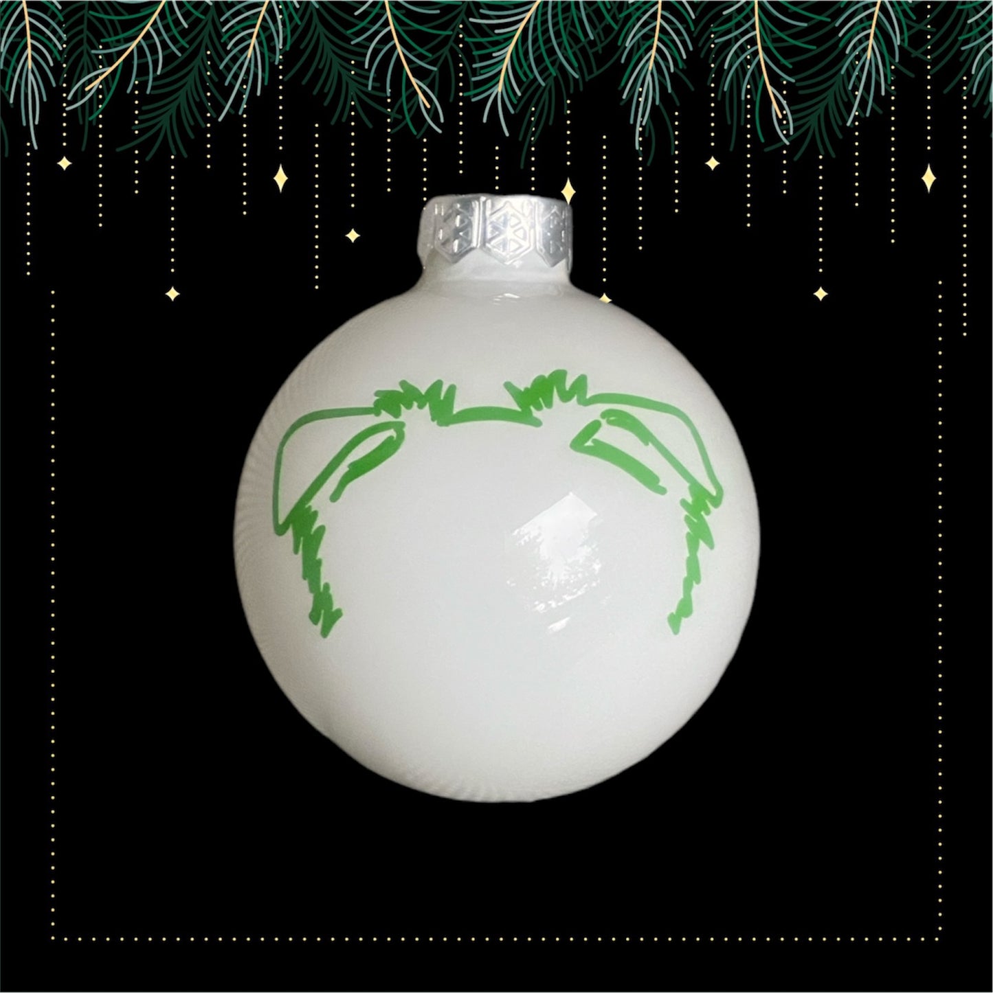 Kerstbal met oren hondenras