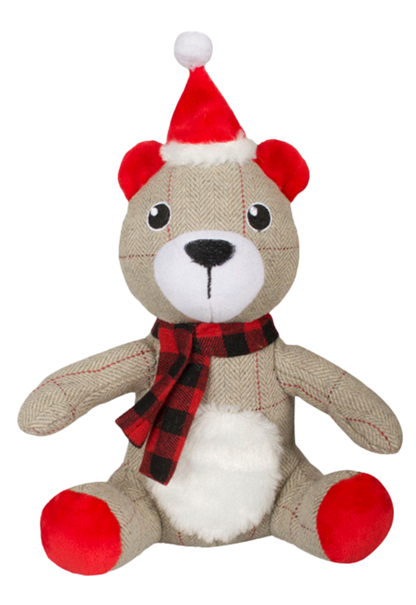 Luxe Kerstknuffel met geruite sjaal - Rendier