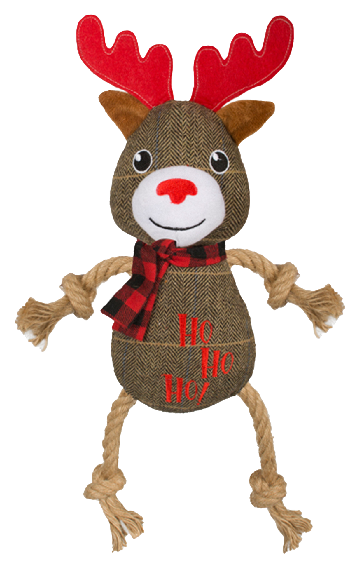 Kerstknuffel met touw - Rendier