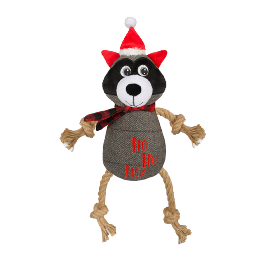 Kerstknuffel met touw - Wasbeer