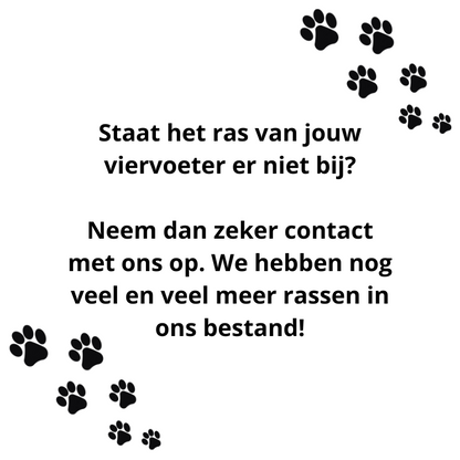 Kerstbal met silhouet hondenras