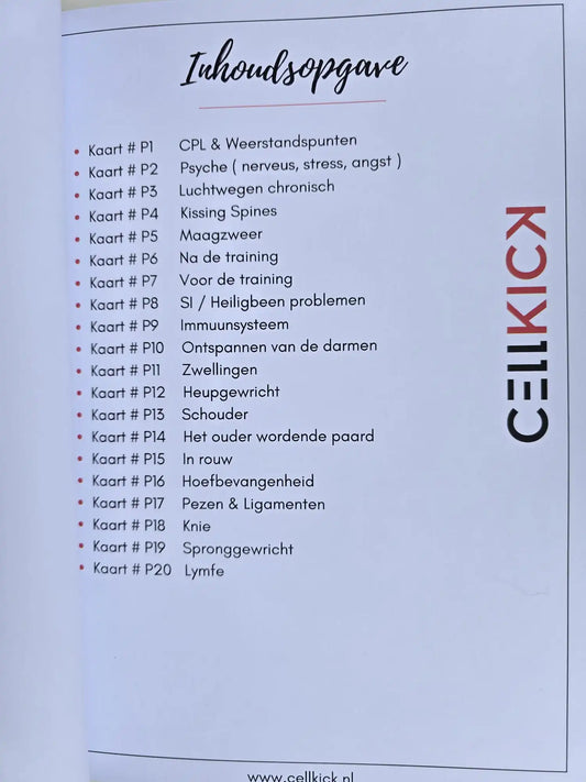 CellKick - Acupressuur kaarten boek