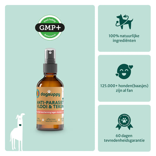 DS Anti-Parasiet, Vlooi en Teken | Bescherm je hond tegen parasieten | 100 ml
