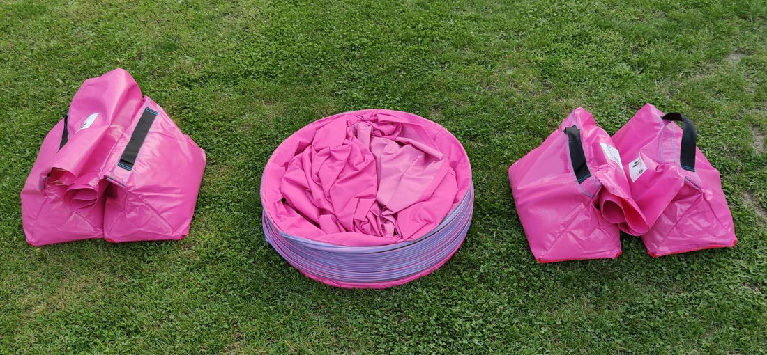 Tunnel met zak (slurf) "Fun&Slip" set 3 meter - Ø 60 cm