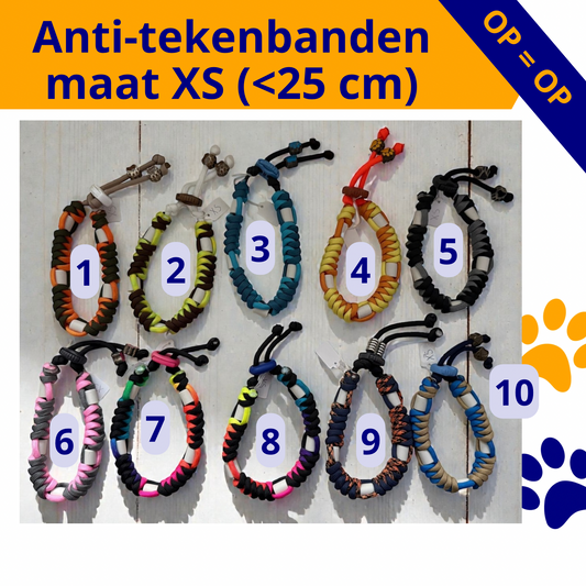 Anti-tekenhalsband maat XS <25 cm