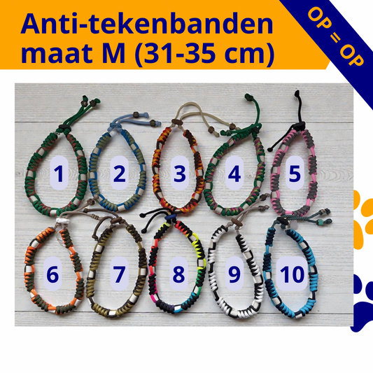 Anti-tekenhalsband maat M 31-35 cm