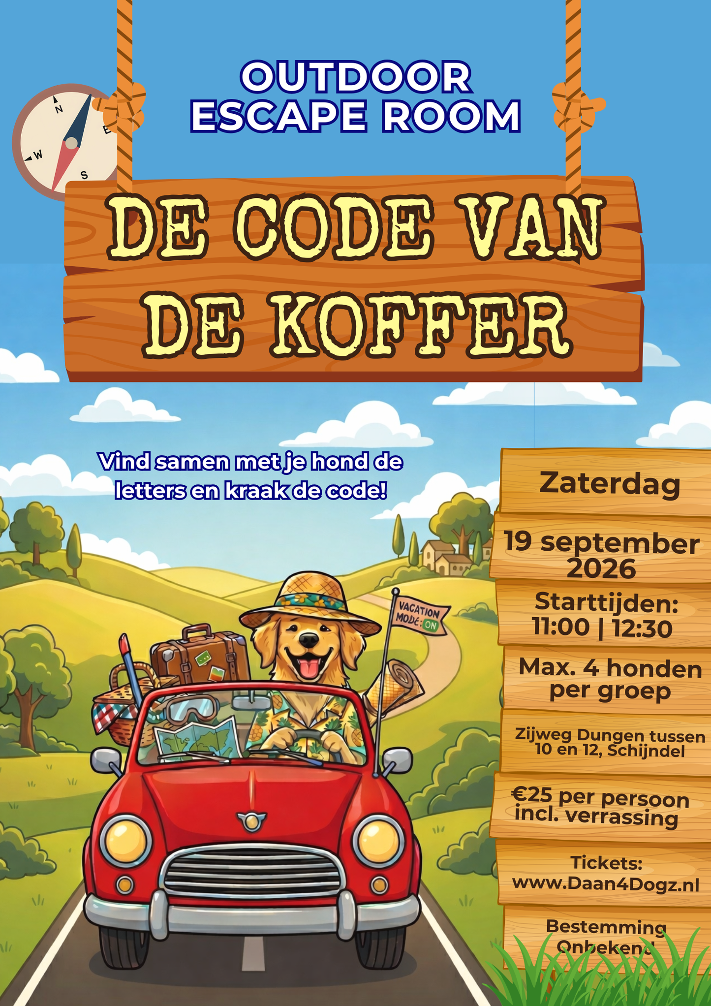 Outdoor Escape Room: De Code van de Koffer op 19 SEPTEMBER