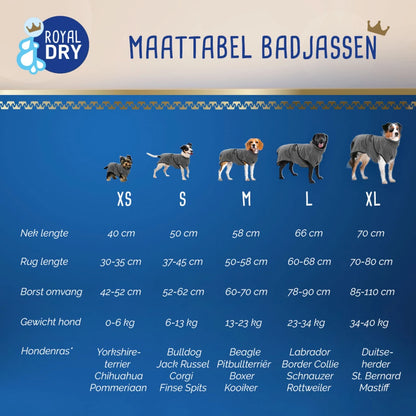 Royal Dry - Badjas voor Honden div. maten