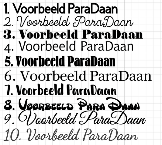 Naam bedrukking - Extra's voor op je halsband of hondenriem