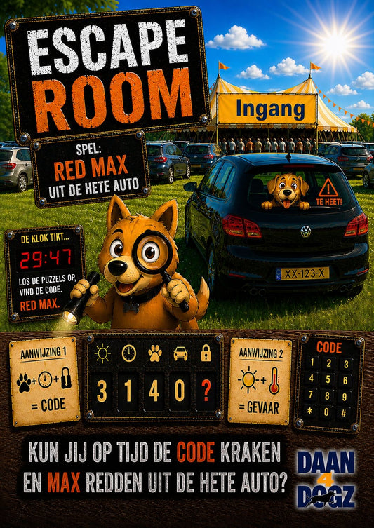 Outdoor Escape Room: Red Max uit de hete Auto op 29 AUGUSTUS